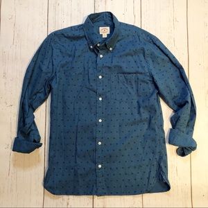 Brooks Brothers blue button up business casual long sleeve shirt medium